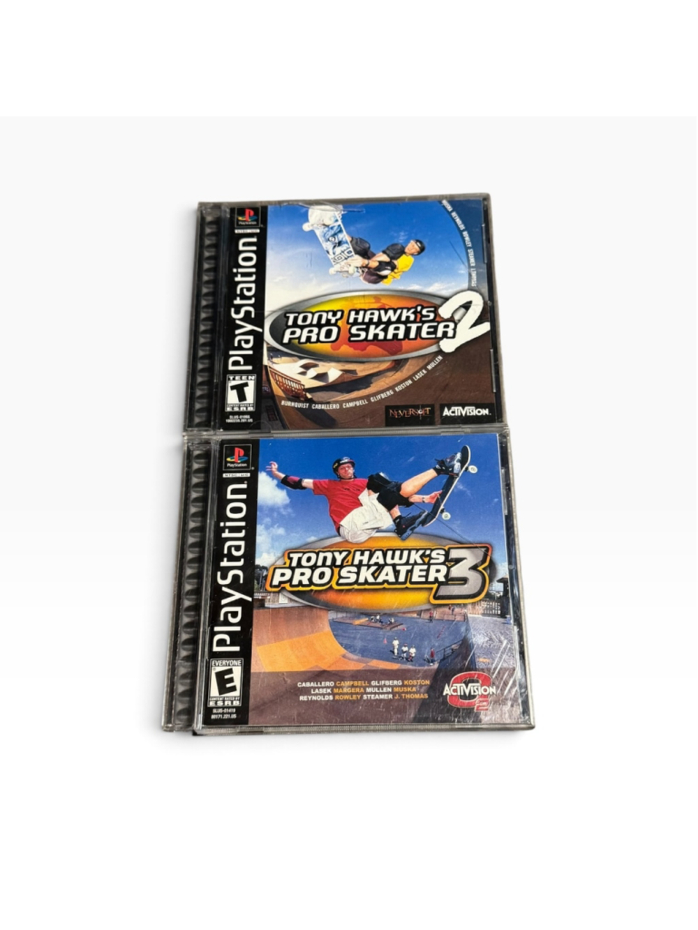 Activision PlayStation Tony Hawk's Pro Skater 2 & 3 Video Game Bundle Ps1 Psone